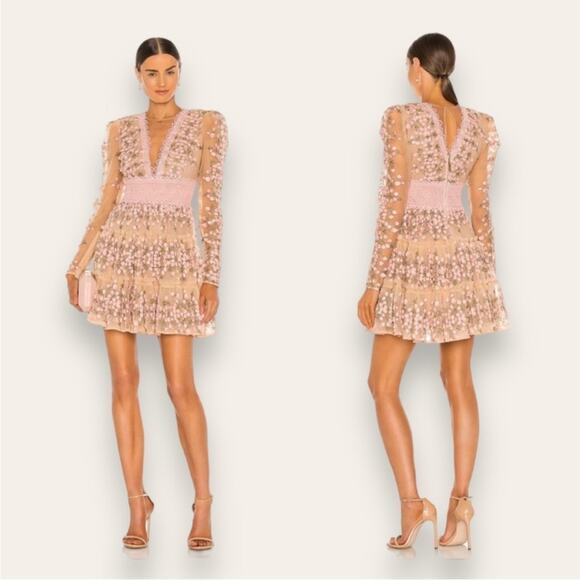 Bronx and Banco Megan Long Sleeve Mini Dress in Rose Pink Small (2-4 US) Women’s - Picture 12 of 12